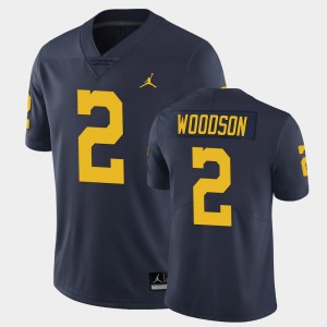 Men's Michigan Wolverines #2 Charles Woodson Navy Football Limited Jersey 587187-309