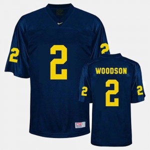 Men's Michigan Wolverines #2 Charles Woodson Blue College Football Jersey 952440-413
